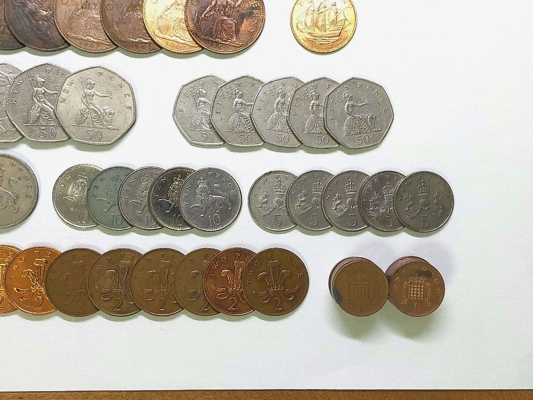 古銭　外貨　まとめ　イギリス　いろいろ
