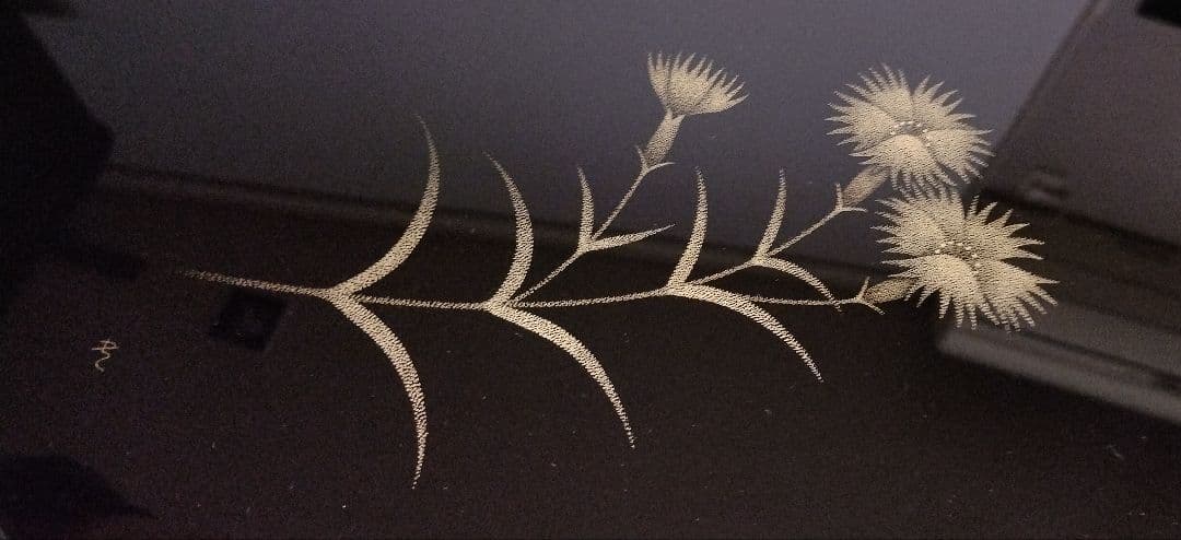 輪島塗　撫子沈金　卓上膳5客　作家もの　 三谷吾一