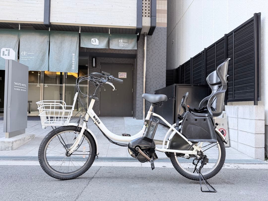 子供乗せ　ブリヂストン　BIKKE 電動アシスト自転車 チャイルドシート付き