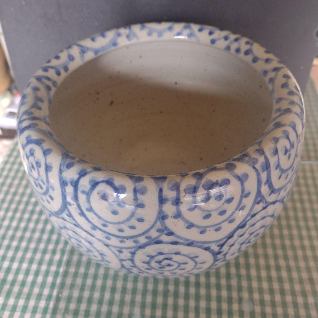 骨董　名入り蛸唐草　中鉢