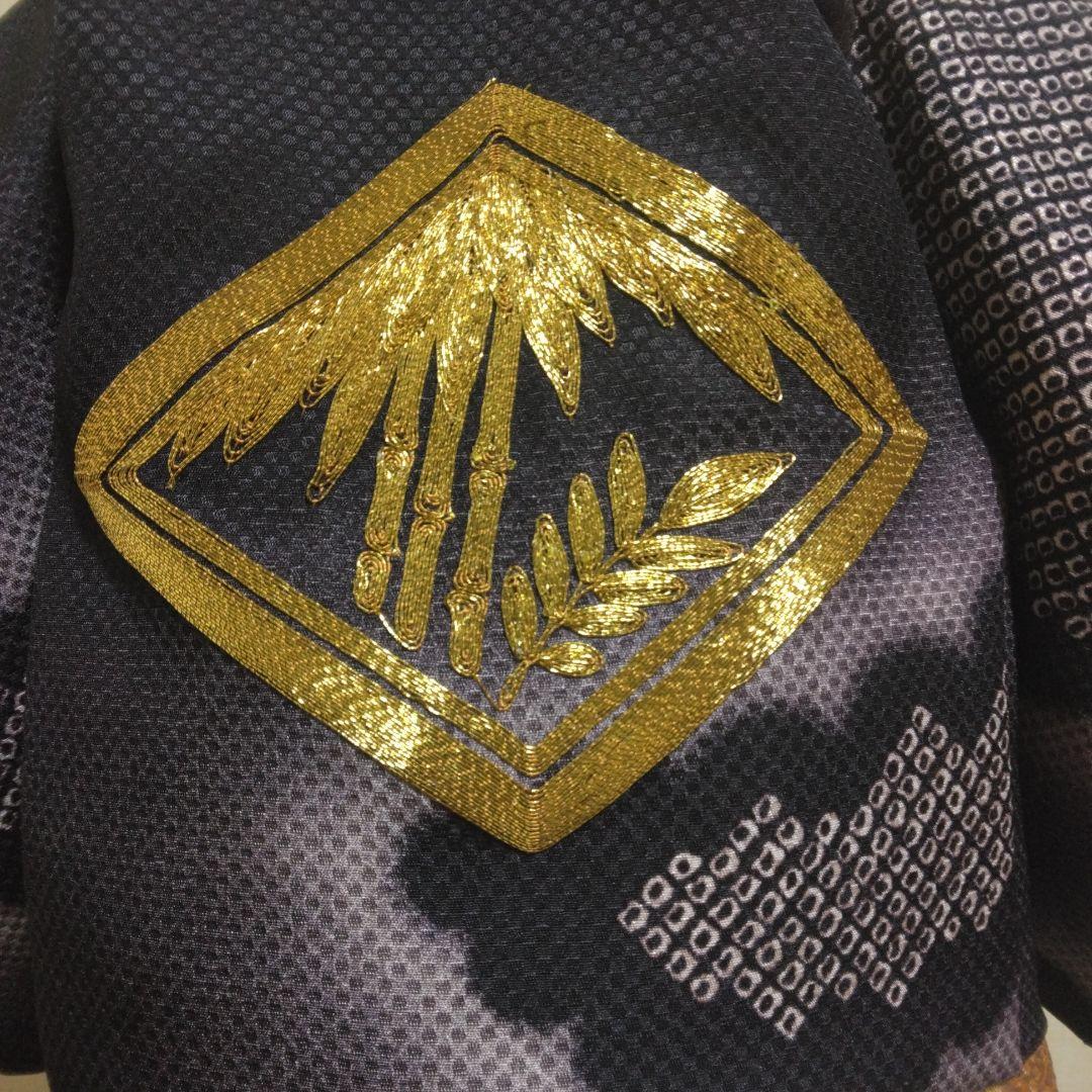 市松人形　絞り染め　金刺しゅう　金彩　寿宝作　ガラスケース付き　４５cm