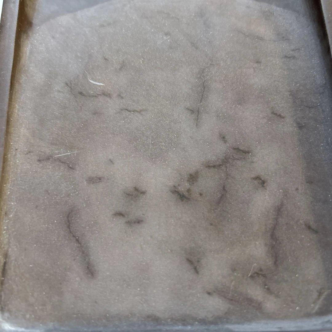 中国骨董大きめ端州石 【中国端渓麻子坑細工彫刻双鳳菊花図貴重紫端古硯】新品未使用