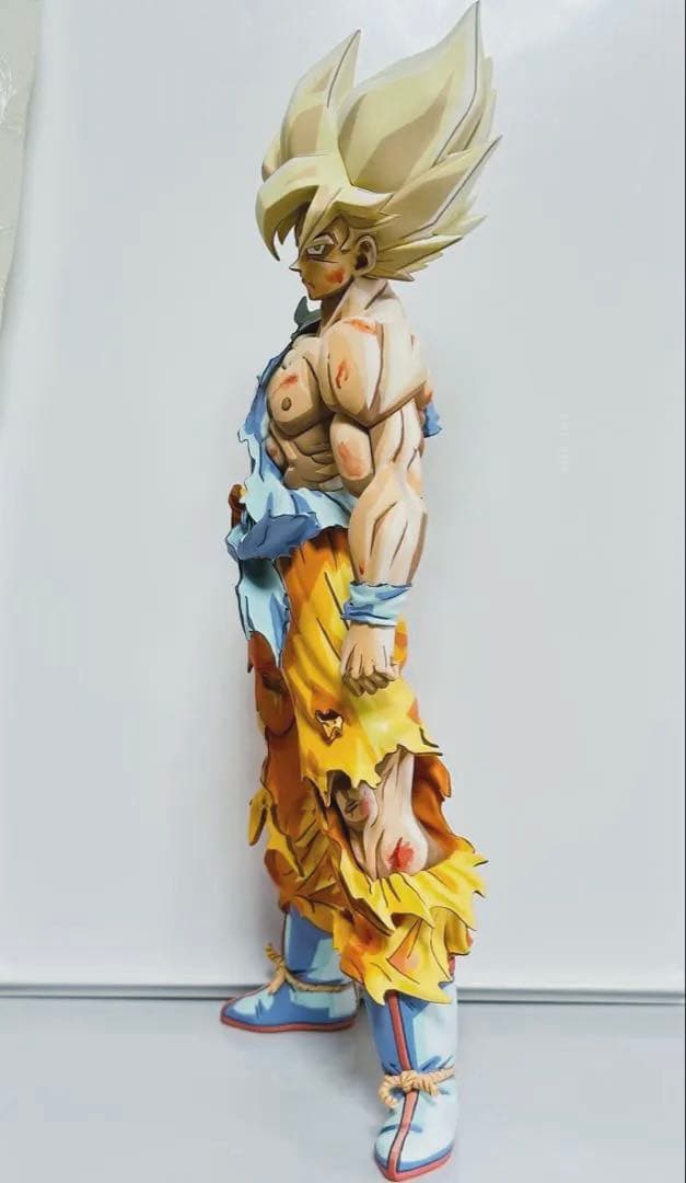ドラゴンボールフィギュア 伝説の超サイヤ人 孫悟空 リペイント 二次元彩色 2D