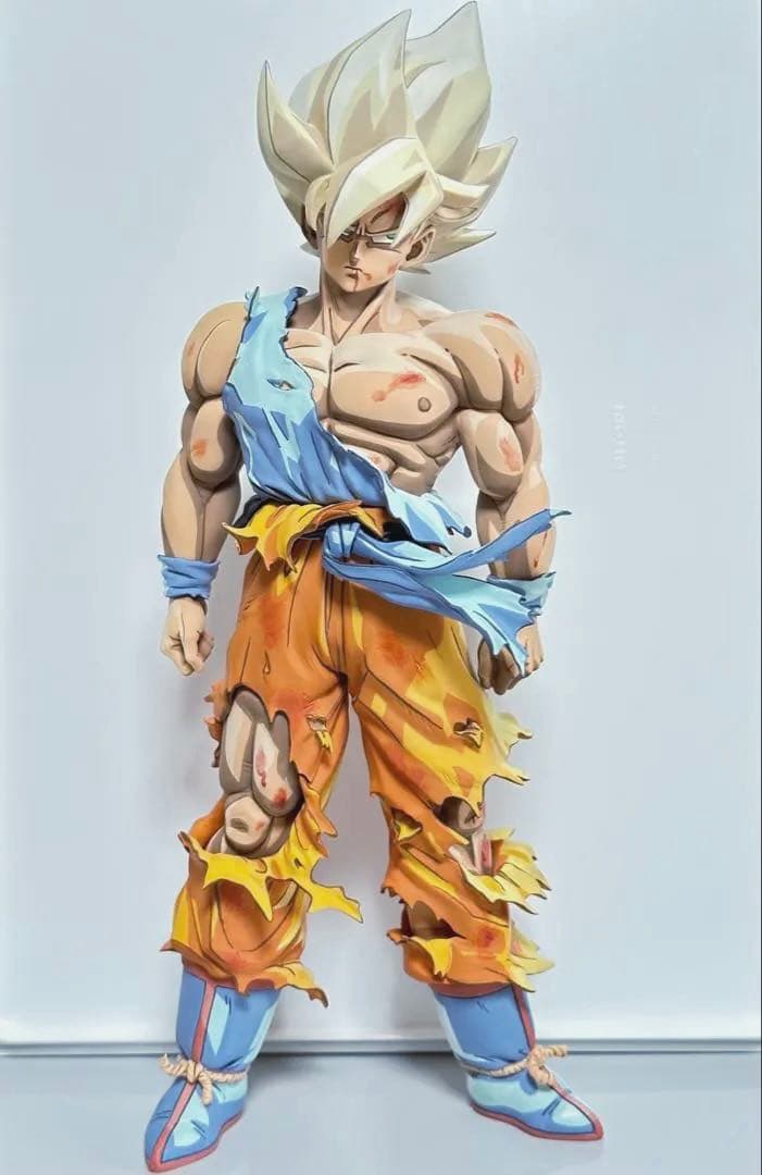ドラゴンボールフィギュア 伝説の超サイヤ人 孫悟空 リペイント 二次元彩色 2D