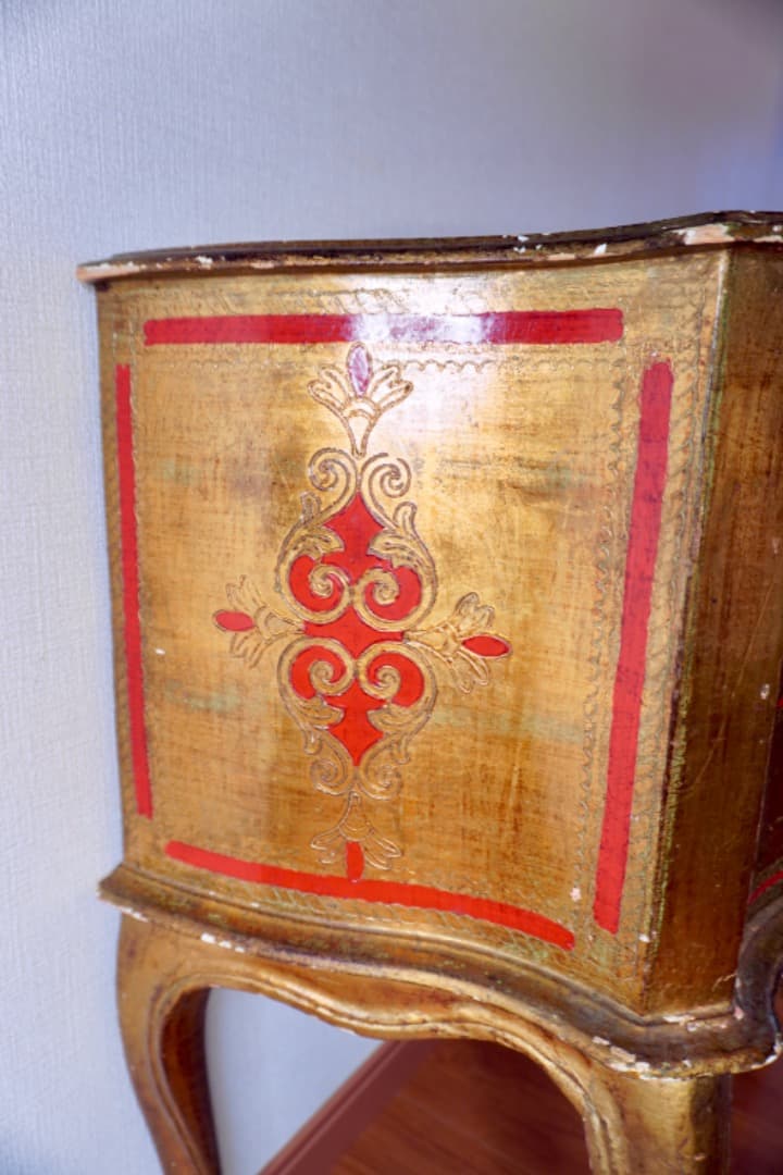 フランスアンティーク サイドチェスト 猫脚 シノワズリ