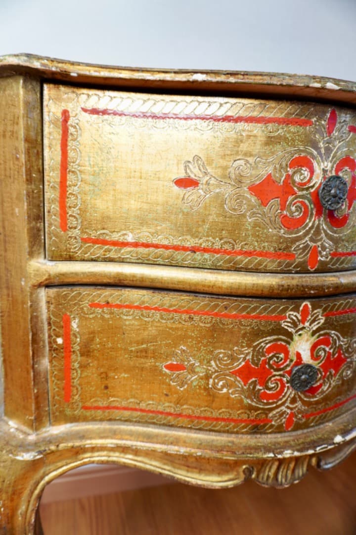 フランスアンティーク サイドチェスト 猫脚 シノワズリ