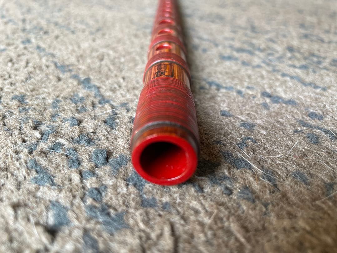 篠笛　蘭情管　唄用（ドレミ）朱総藤巻 八本調子