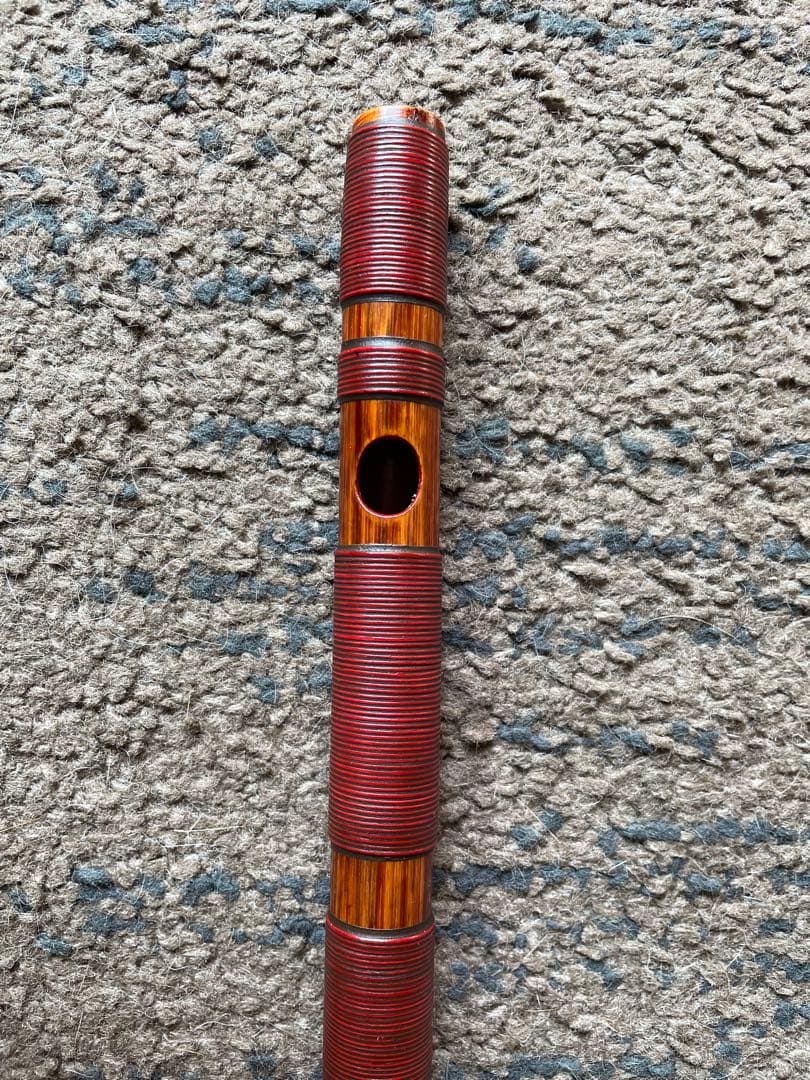 篠笛　蘭情管　唄用（ドレミ）朱総藤巻 八本調子