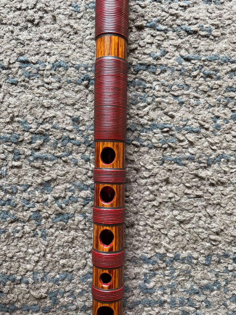 篠笛　蘭情管　唄用（ドレミ）朱総藤巻 八本調子