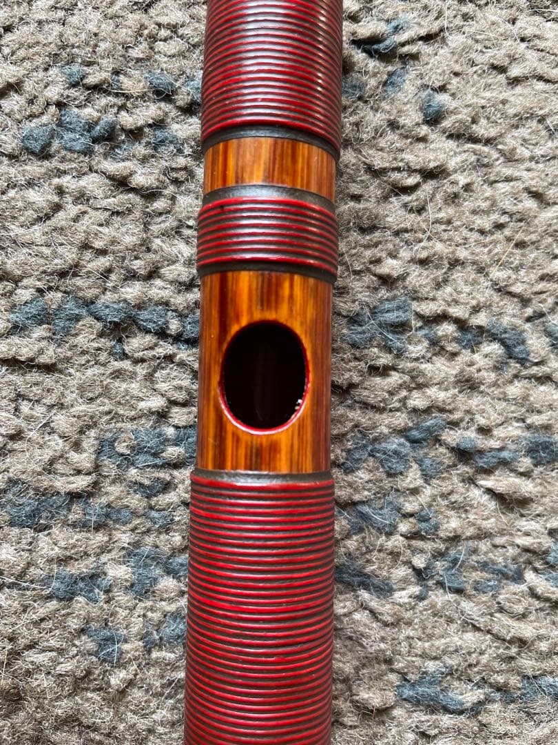 篠笛　蘭情管　唄用（ドレミ）朱総藤巻 八本調子