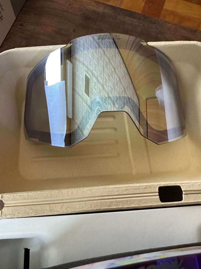 100% パープルレンズ ゴーグル ケース付き