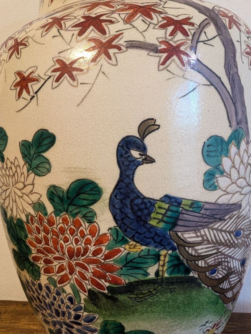 薩摩焼　寿官　沈寿官　大花瓶　古作　骨董　陶芸