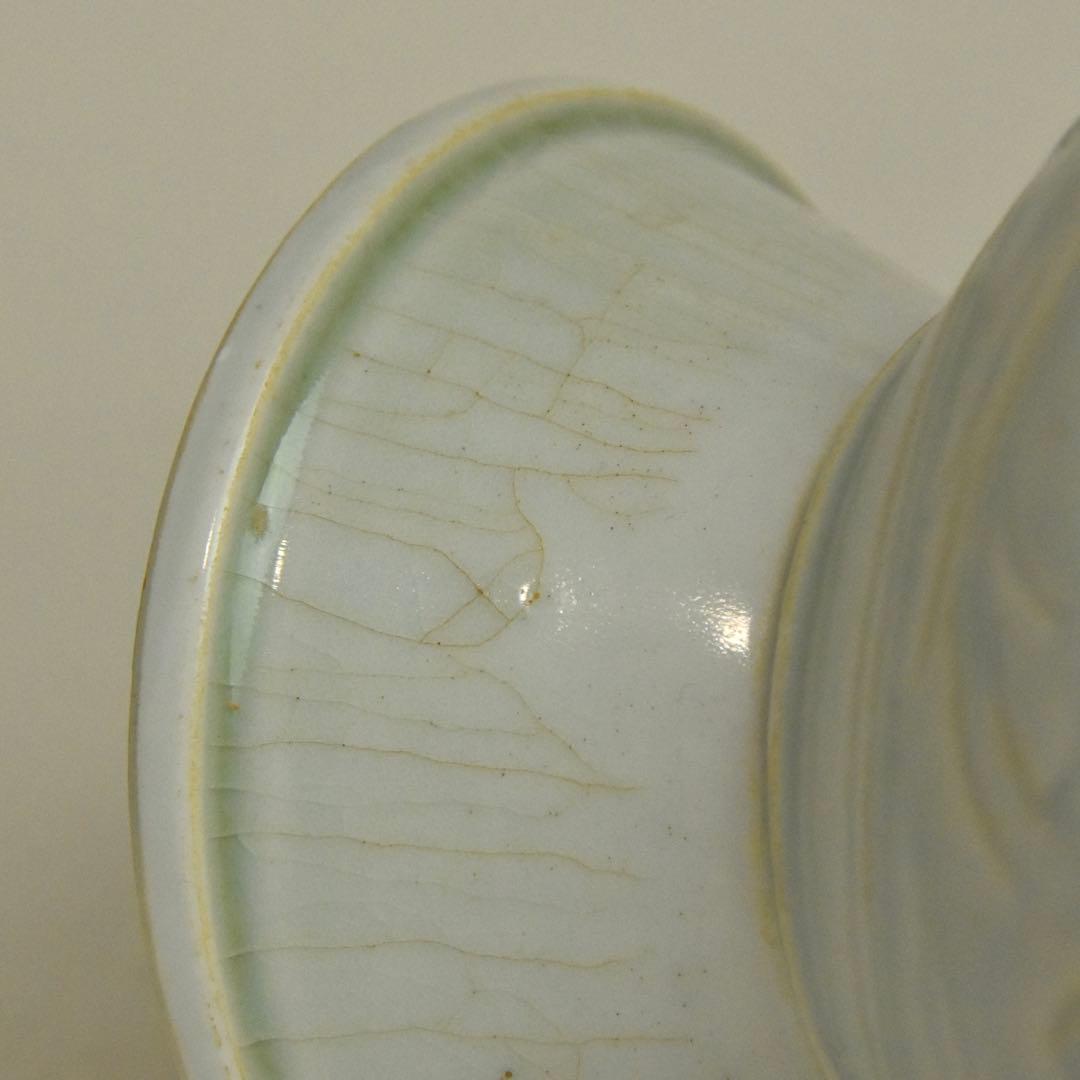 北宋　景徳鎮　青白磁　蓮華文瓶　中国陶磁器