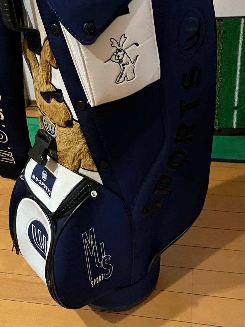 使用感極小　M.U SPORTS ネイビー キャディバッグ　レディース　ウエサコ