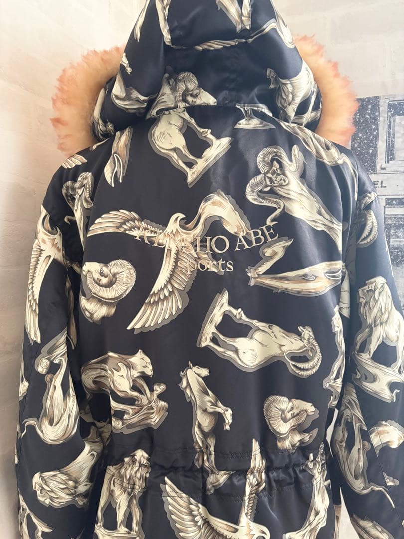 ケンショウアベ ムートンファー 中綿コート スキーウェア 山羊