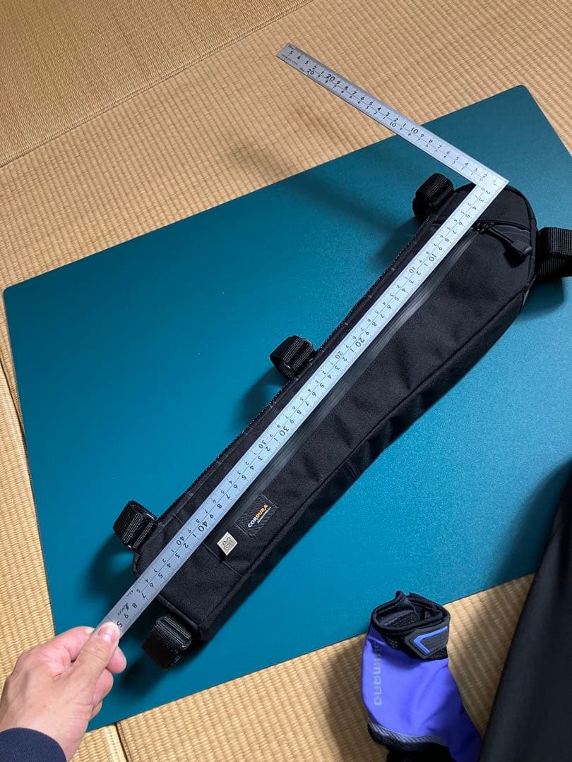 ハンドメイドフレームバッグ　コーデュラ500 ブラック　46.5cm