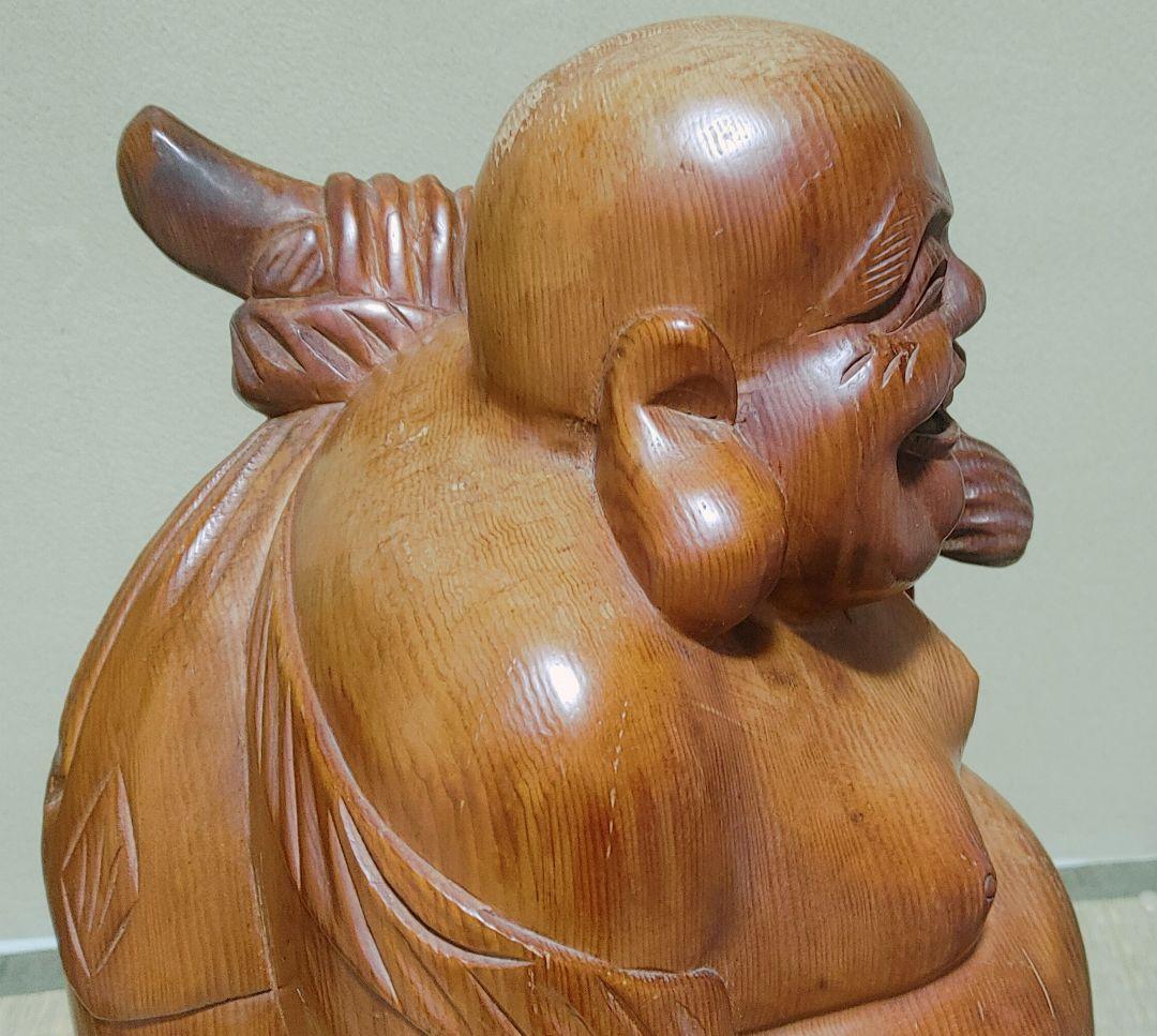 骨董品 布袋さん 木彫り 彫刻　像　置物