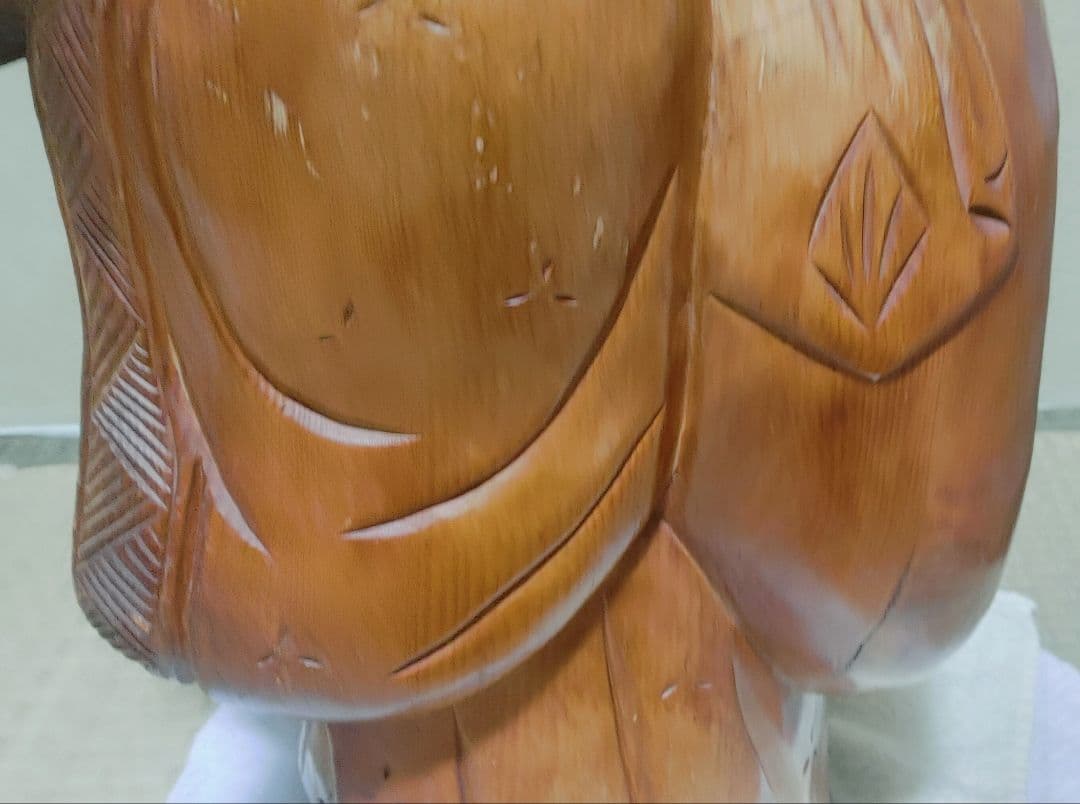 骨董品 布袋さん 木彫り 彫刻　像　置物