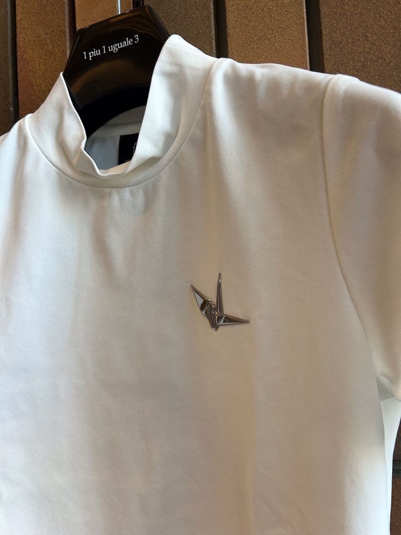 1PIU1UGUALE3 GOLF レディース モックネック 白 GST215