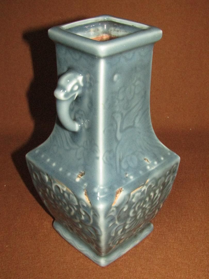 ヨ*ん様 【青磁花瓶　２４ｃｍ　桂又三郎書付有　天龍寺青磁・宋時代末期？】参考品