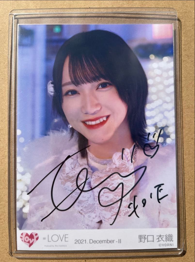 =LOVE イコラブ 野口衣織 The 5th ザゴス 生写真 直筆 ヨリ