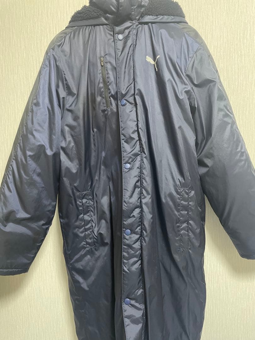 PUMA フリースライニング ベンチコート M ネイビー