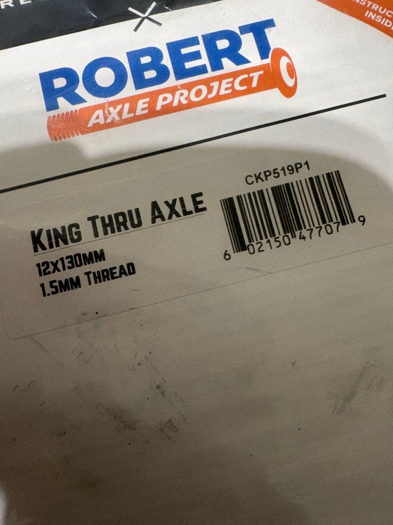 King Thru Axle クリスキング スルーアクスル ロバートアクスル