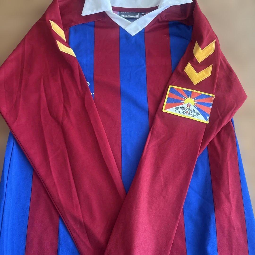 hummel チベット代表 サッカー長袖ユニフォーム Mサイズ