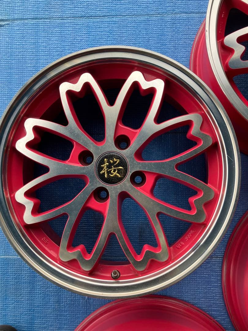 ※お値下げ中※軽自動車用中古アルミホイール４本セット R-PRIDE【和道・桜】
