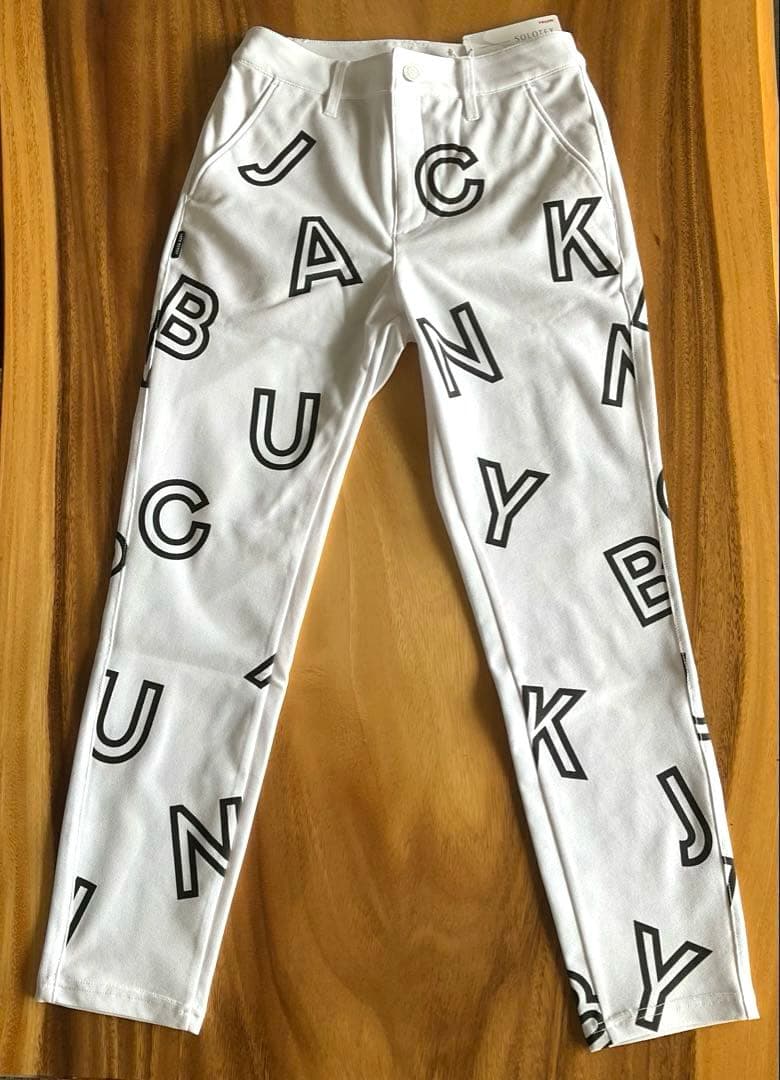 新品★ Jackbunny⛳️ソロテックスドライカノコ ストレッチパンツ(2)白