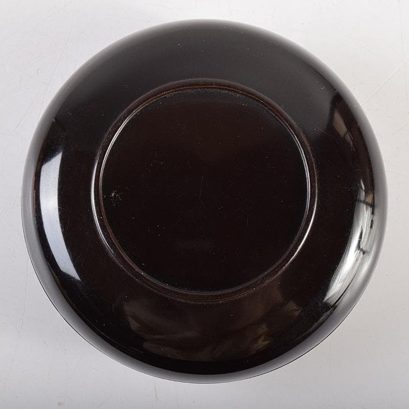 茶道具　塗師　中村宗哲作　織部好　梅鉢香合　松尾流不染斎極め箱　D　R8515