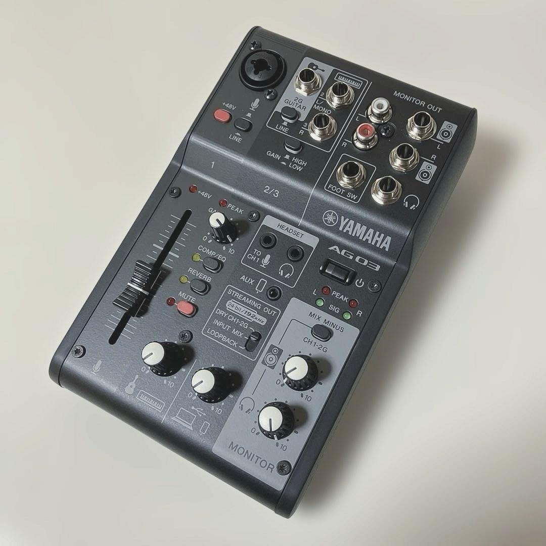 ヤマハ(YAMAHA)ライブストリーミングミキサー ブラック AG03MK2 B