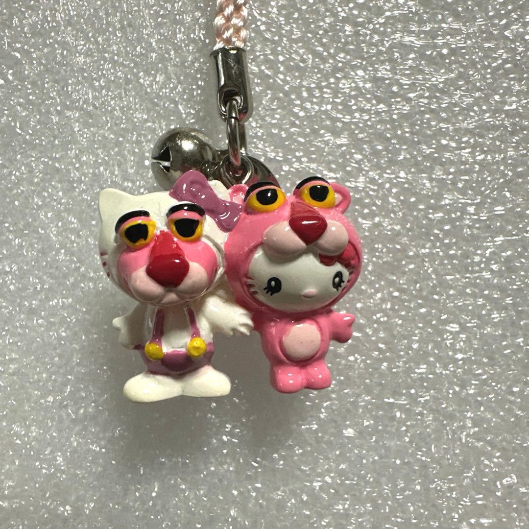 USJ限定　ピンクパンサーとキティのキャラクター ストラップ　レア