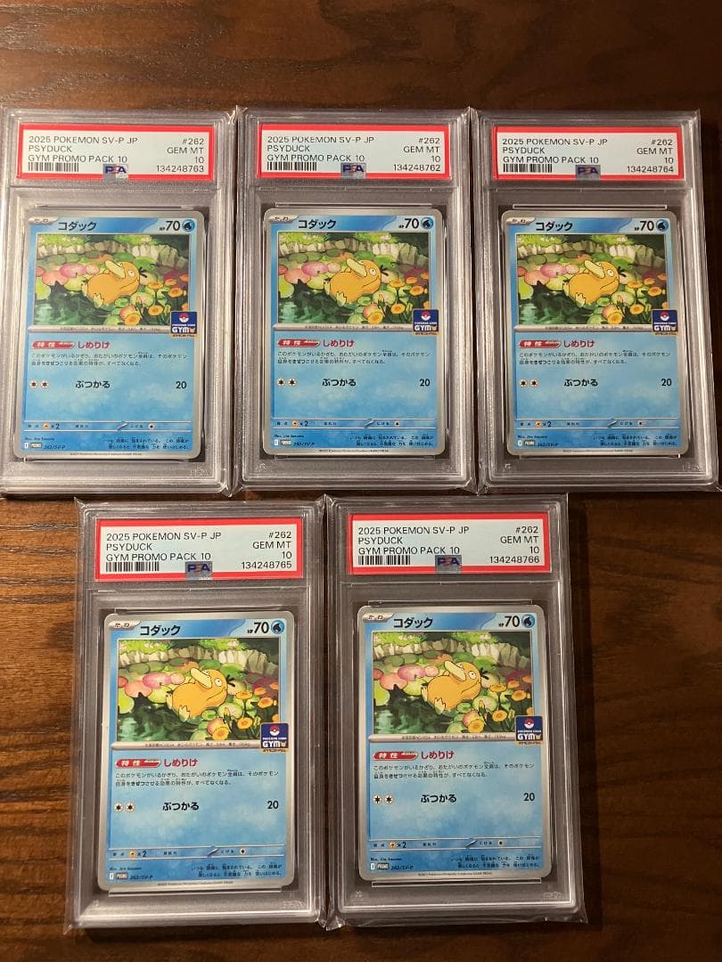 【PSA10】ポケモン5連番　コダック ジムプロモ しめりけ 262/SV-P