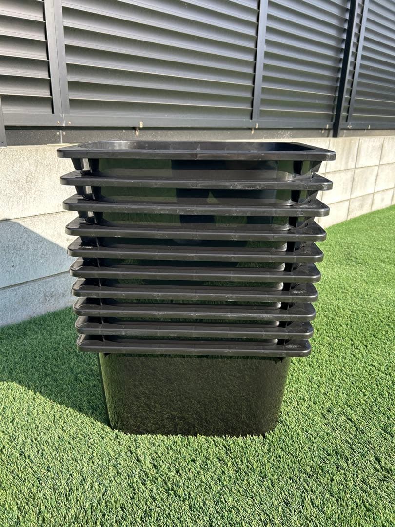 いぶきオリジナル　メダカ飼育舟18Ｌ黒１０個セット