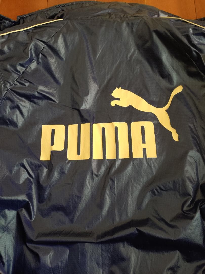 超美品 PUMA ウインドブレーカー上下セット ネイビー 中綿防寒 Oサイズ