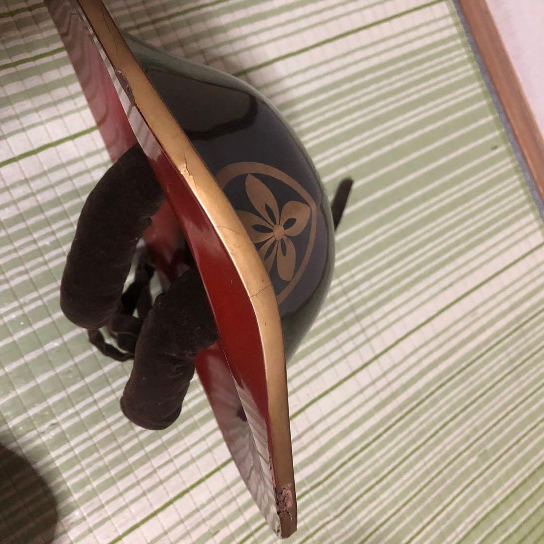 かず様用　陣笠　サムライ　武具　帽子　戦国　家紋　工芸品　骨董品