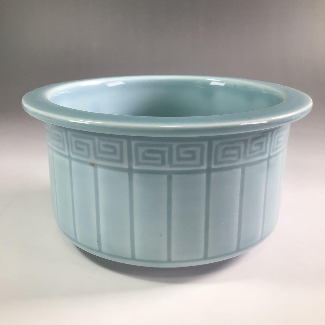 Ｒ３８１　皆具　『加藤鍇次郎造』『青磁皆具』　共箱　茶道具