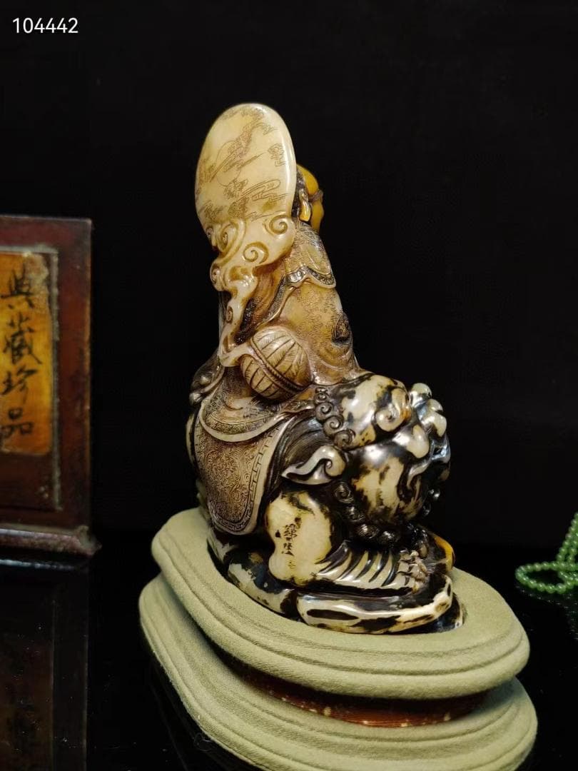 中国古美術・笑狮羅漢・寿山石田黄羅漢の印鑑・置物・文房具・書道品・風水