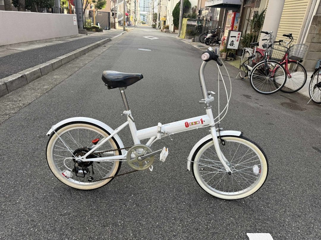 折りたたみ自転車 ホワイト