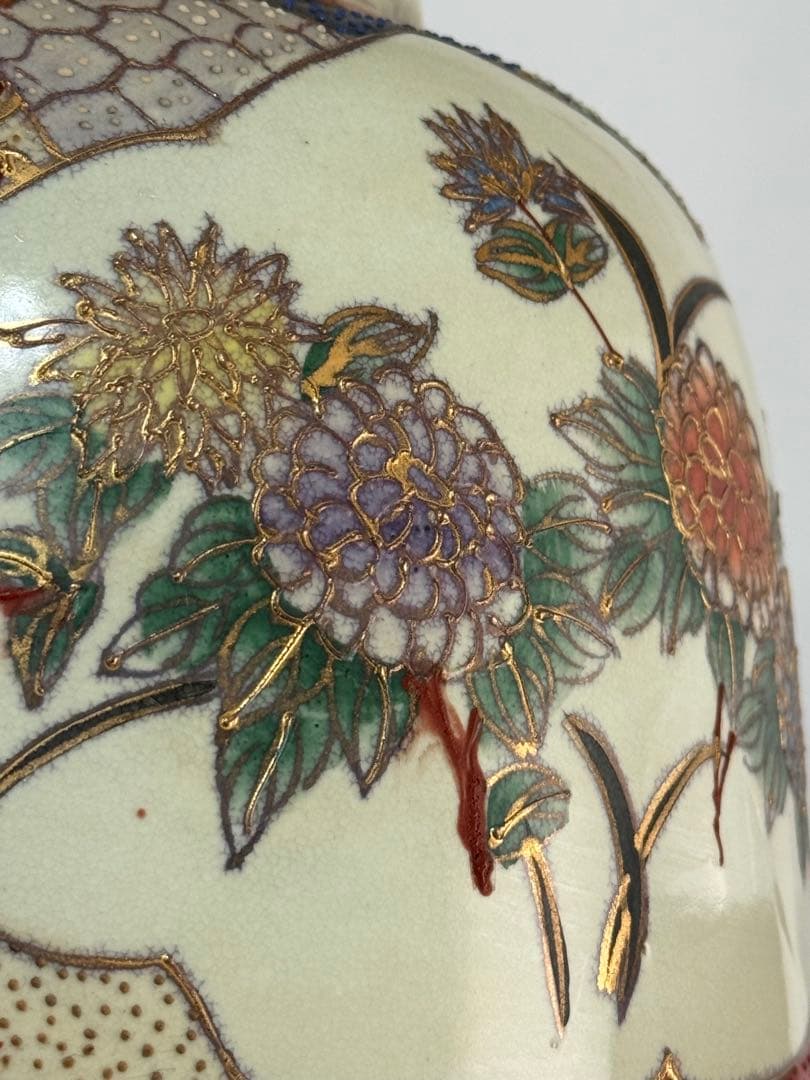 T96 豪華インテリア 薩摩焼沈香壺 高さ130㎝ 美人画図