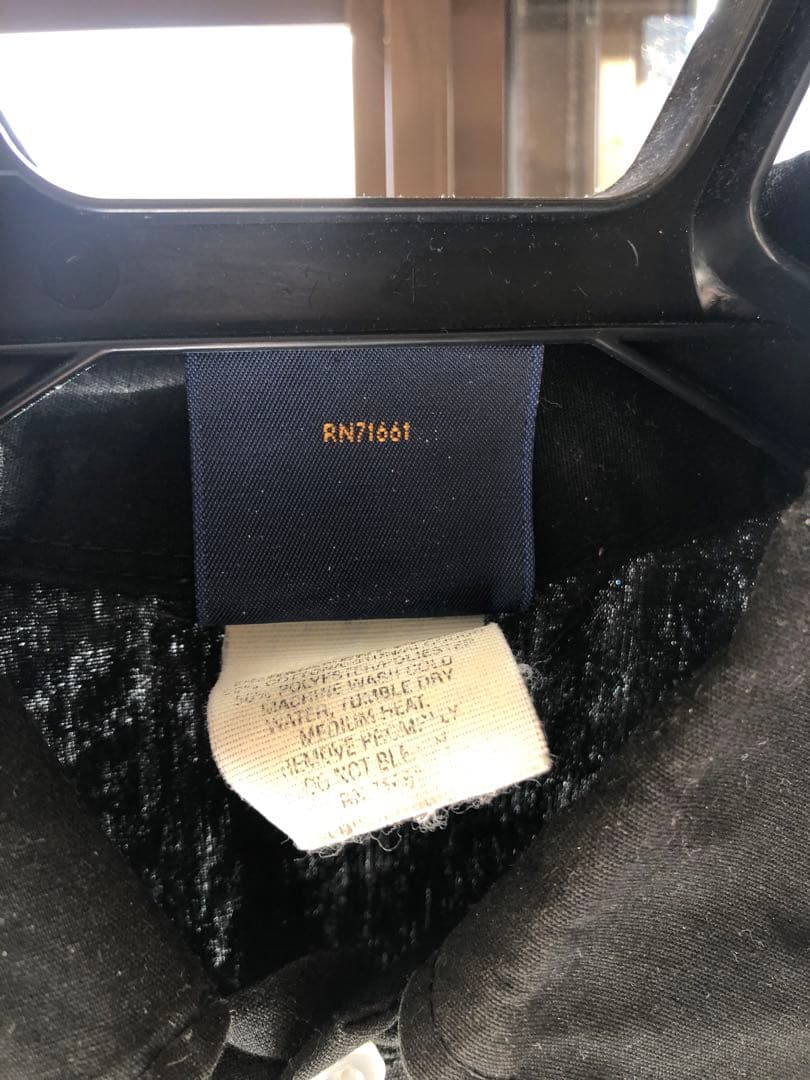 HILTON ブラック ストライプ シャツ S