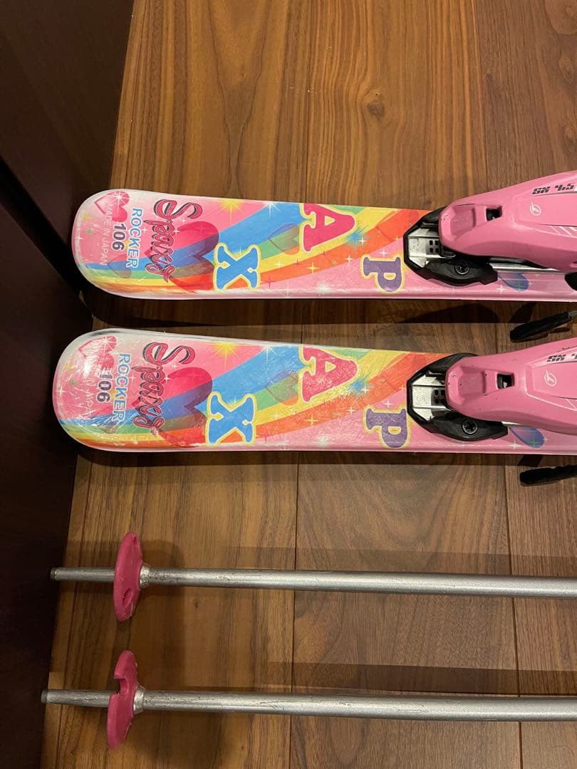 KAZAMA カザマ　SPAX キッズ スキー106㎝　ストック　ブーツ　セット