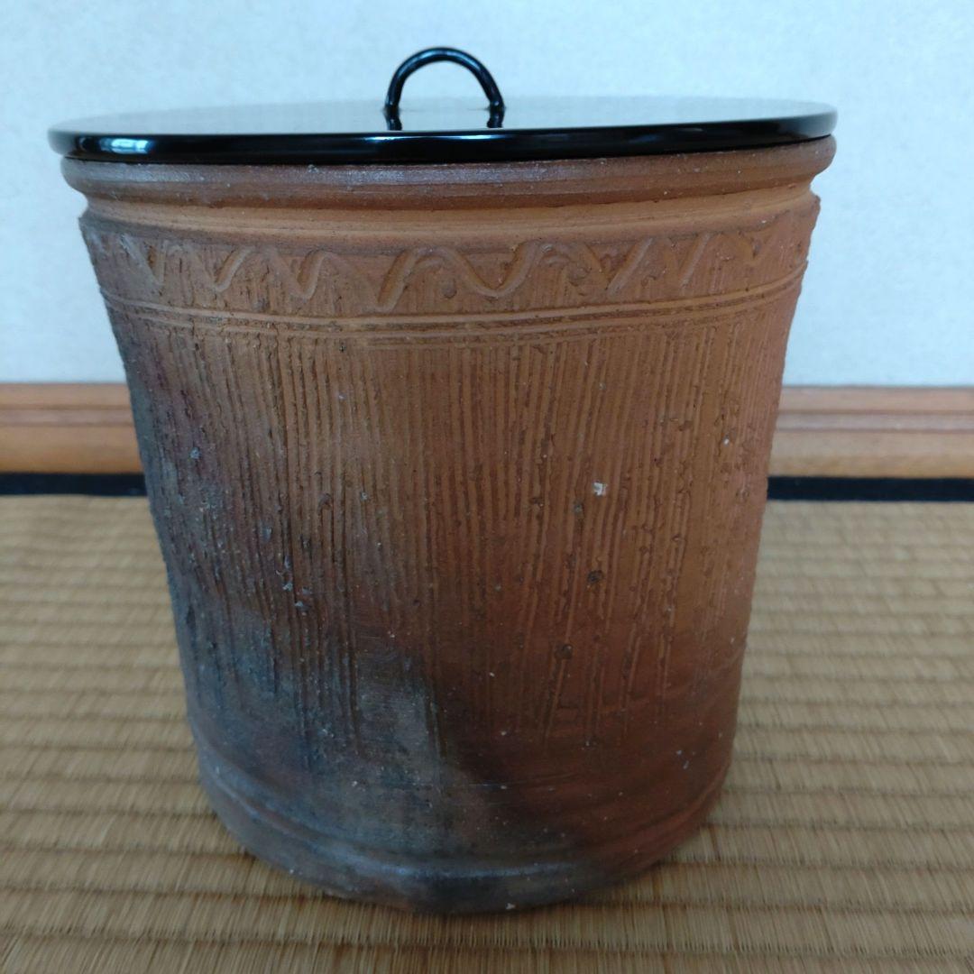 水指　出雲焼　楽山焼　裏千家15世鵬雲斎家元箱書　11代空権造　共箱