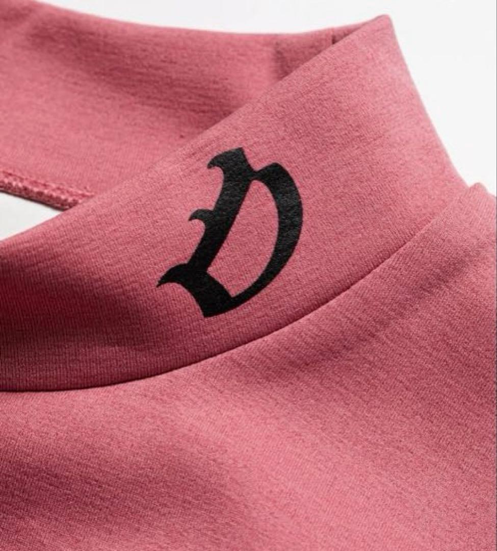 新品【デヴァローゴルフ】レディース デルタモックネック 長袖Tシャツ コーラル