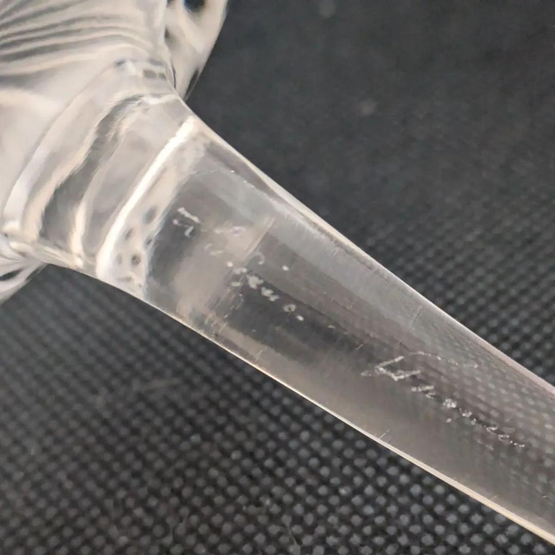 美品 刻印 Lalique ルネ・ラリック アネモネ ペーパーウェイト 文鎮