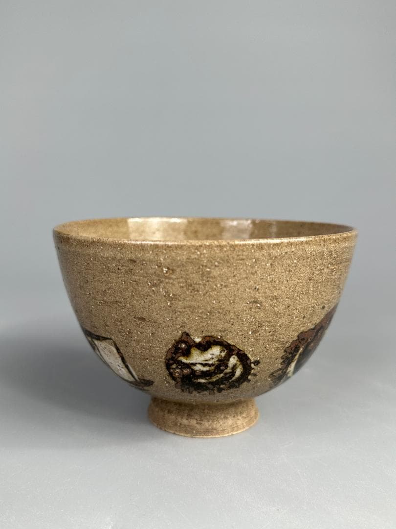 日本美術 尾形乾山写 茶碗 湯呑み 貝図茶碗 木箱入り