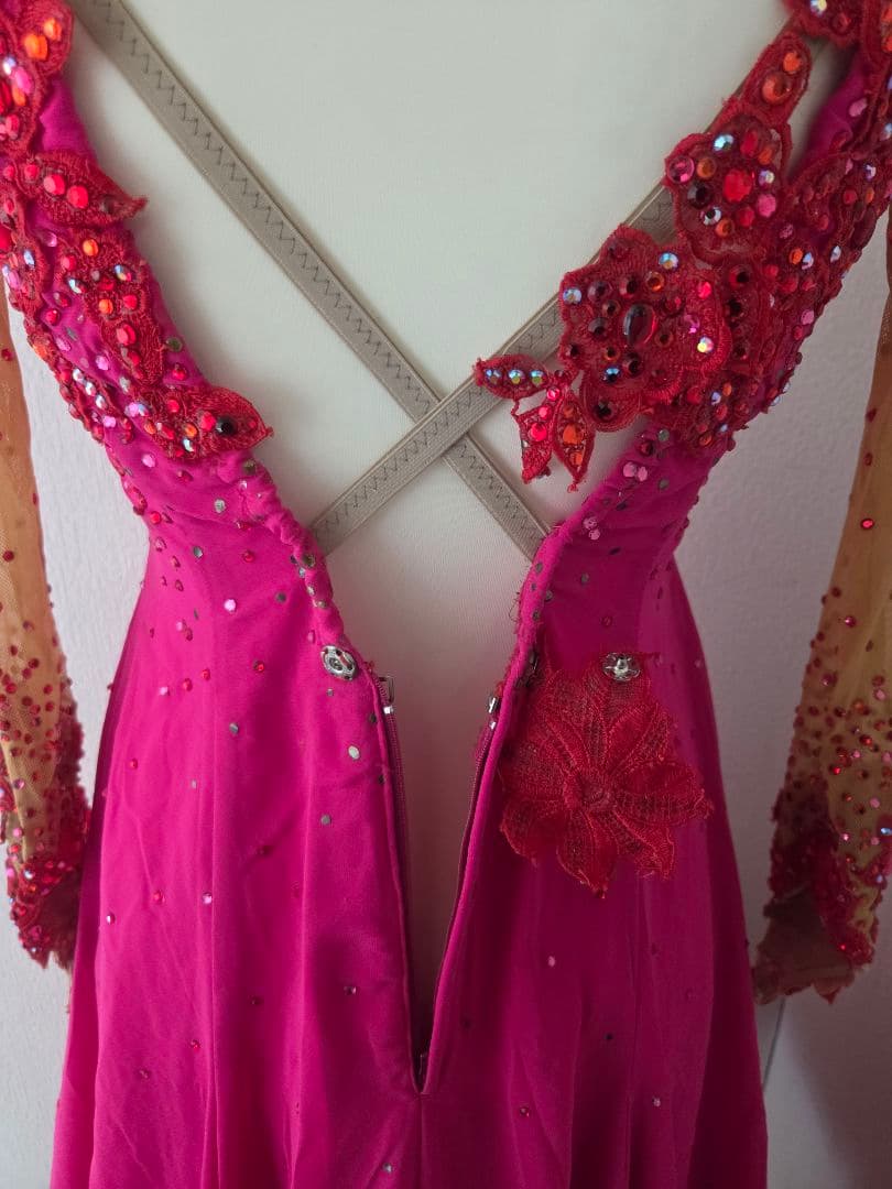 スタンダードドレス ピンク ボールルーム 社交ダンス