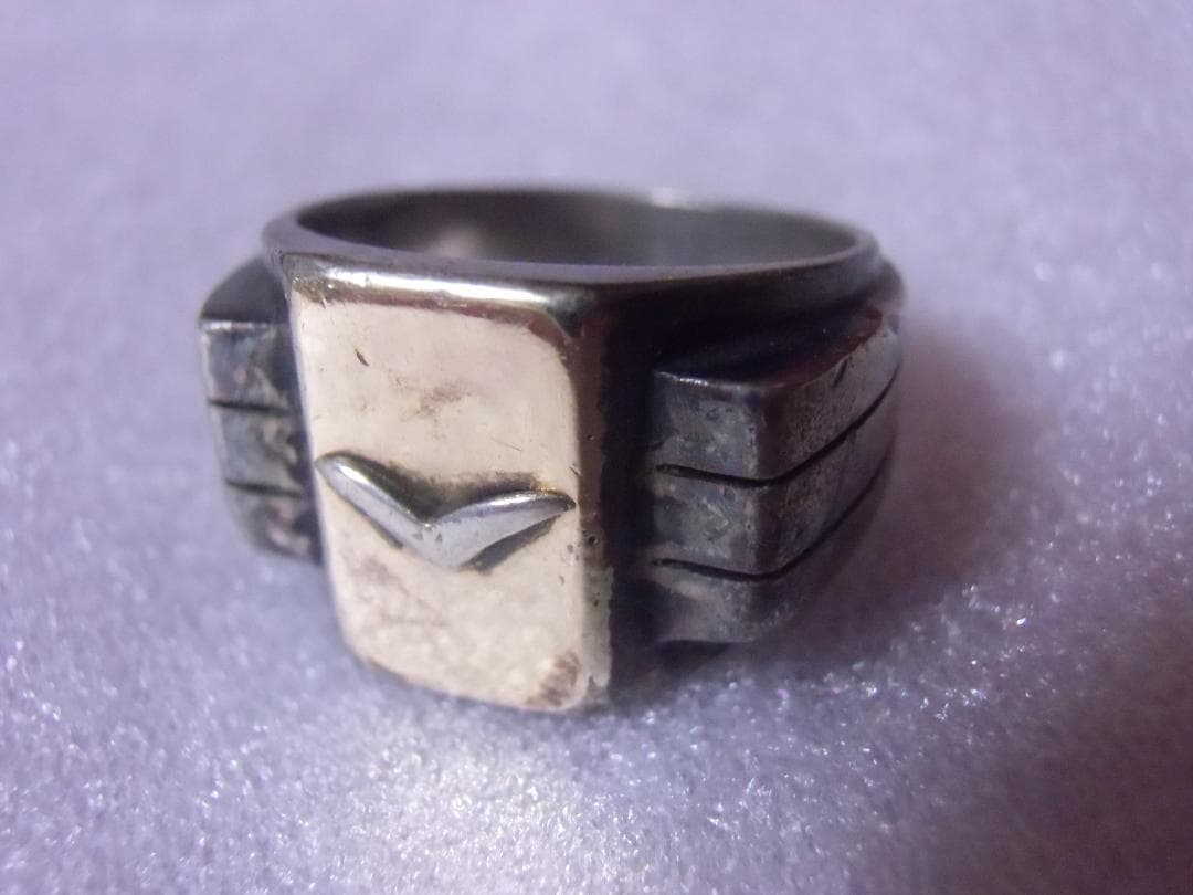 ⊞ドイツ軍＊空軍＊銀製＊約１６号＊リング（実物）