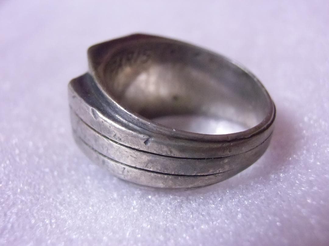 ⊞ドイツ軍＊空軍＊銀製＊約１６号＊リング（実物）